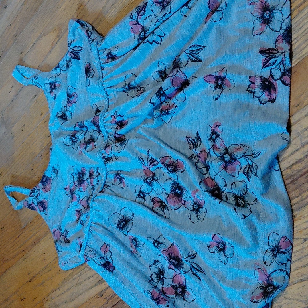 Torrid Gray Floral Tank Top